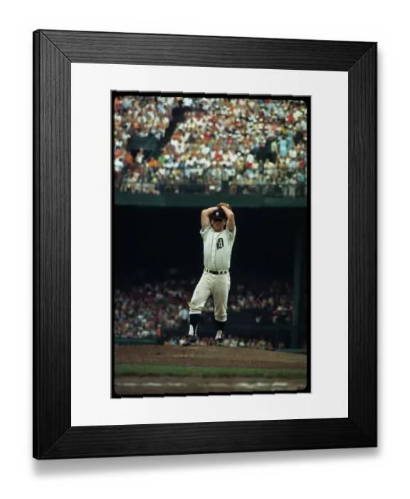 Framed Print : Denny McLain Beginning His Pitch