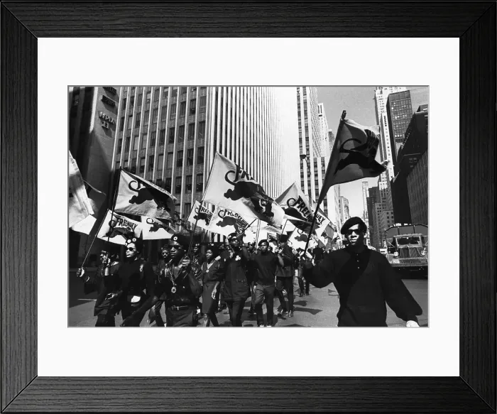 Framed Print : The Black Panthers March in New York Framed Print : The Black Panthers March in New York