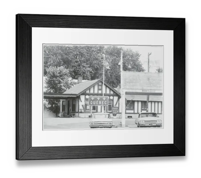 Framed Print : Where Quebec and Vermont Meet