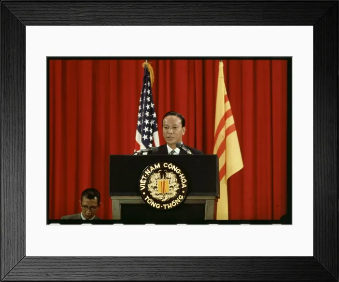 Framed Print : Nguyen Van Thieu Speaking at Podium Framed Print : Nguyen Van Thieu Speaking at Podium
