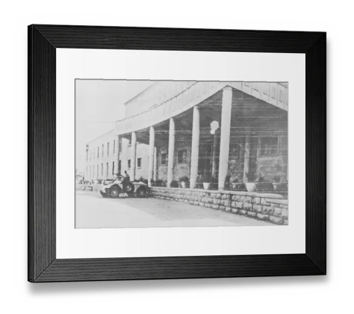Framed Print : Armored Car Outside Iraqi Presidential Palace Framed Print : Armored Car Outside Iraqi Presidential Palace