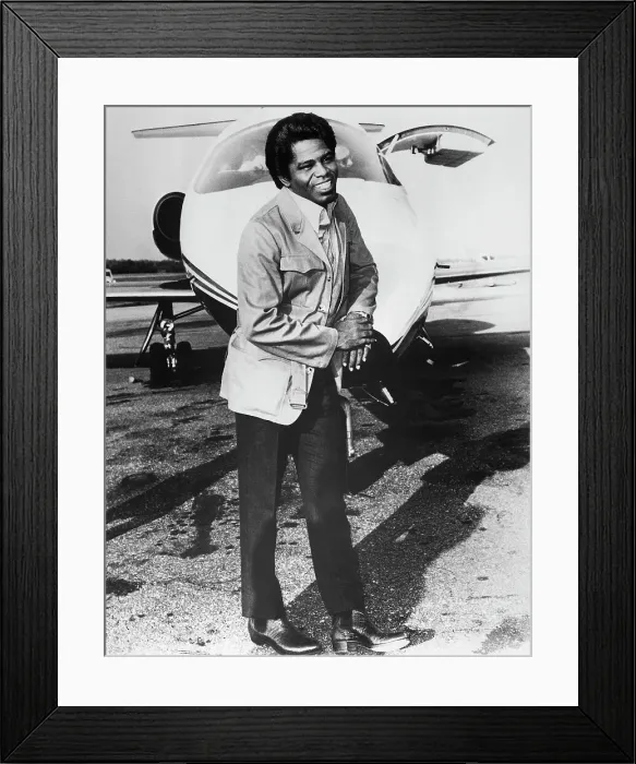 Framed Print : James Brown In Front Of His Private Jet Framed Print : James Brown In Front Of His Private Jet