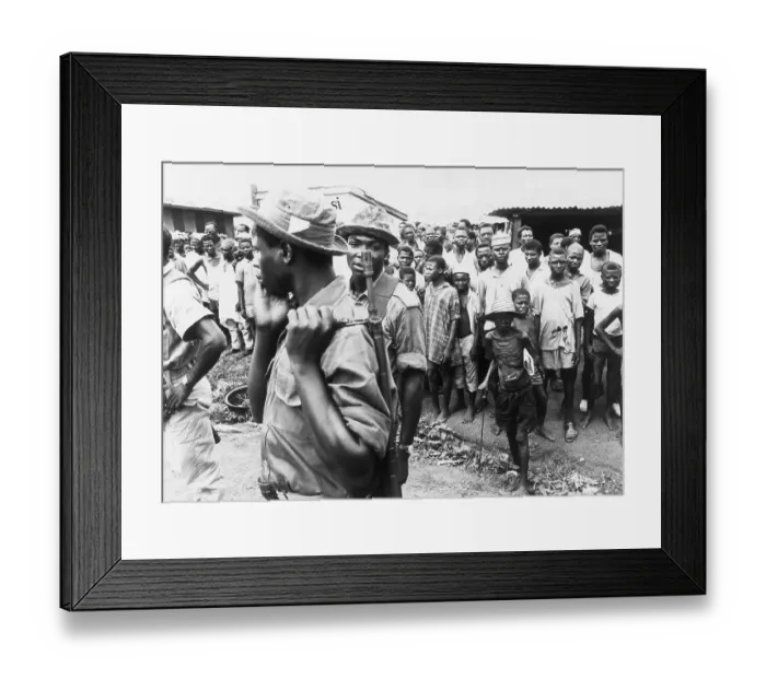 Framed Print : Federal Troops Watched By Biafrans Framed Print : Federal Troops Watched By Biafrans
