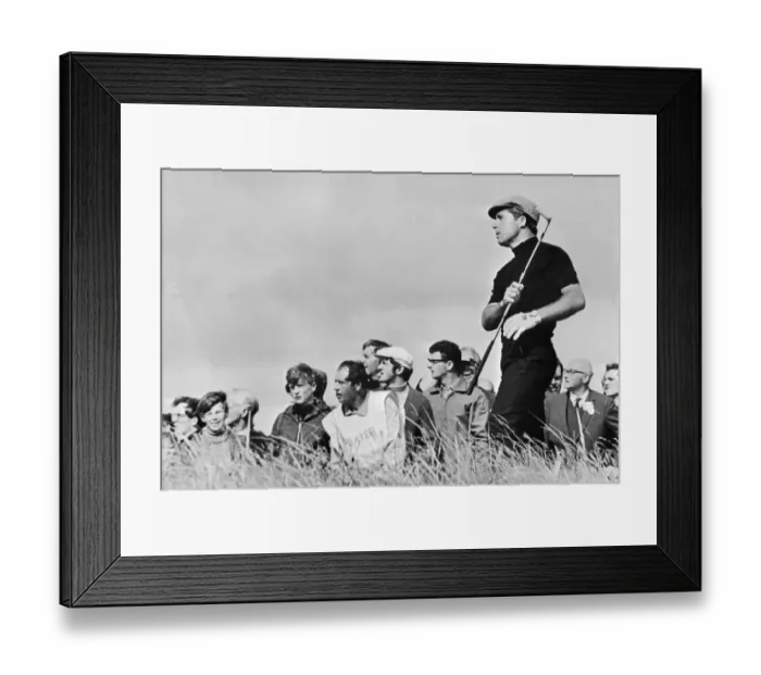 Framed Print : Gary Player Golfing in Front of Spectators Framed Print : Gary Player Golfing in Front of Spectators