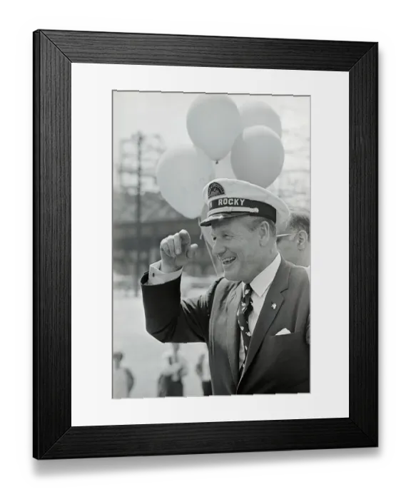 Framed Print : Nelson Rockefeller Saluting Framed Print : Nelson Rockefeller Saluting