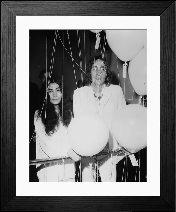 Framed Print : John Lennon and Yoko Ono at Art Show Framed Print : John Lennon and Yoko Ono at Art Show