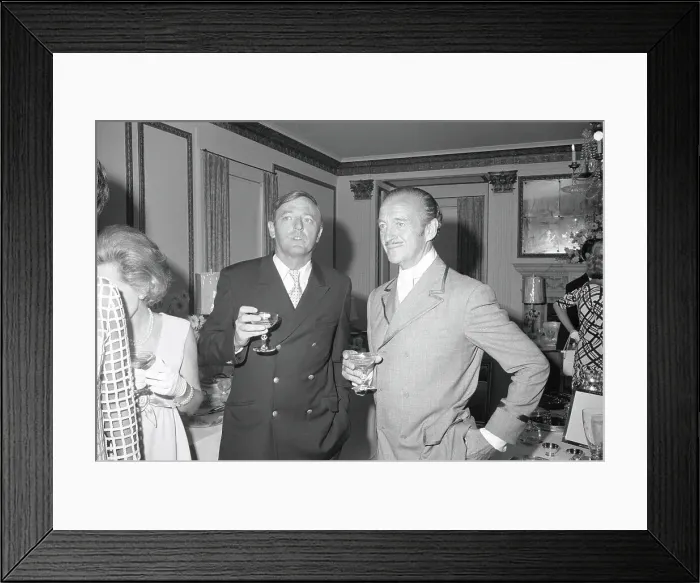 Framed Print : David Niven Talking With William Buckley Framed Print : David Niven Talking With William Buckley