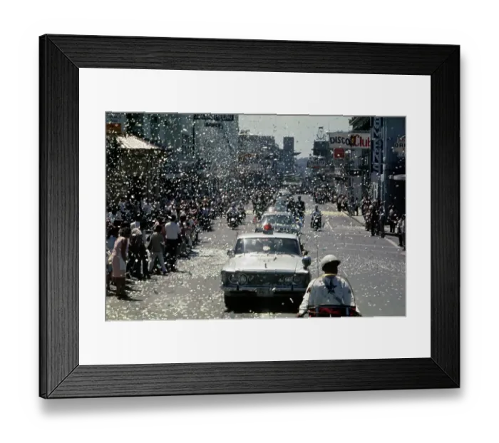 Framed Print : President Johnson's Motorcade Framed Print : President Johnson's Motorcade