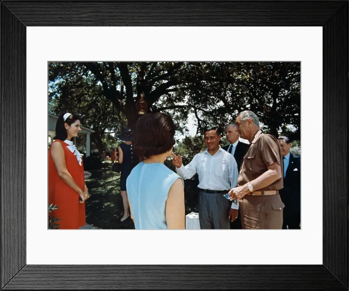Framed Print : Lyndon Johnson Greeting President of Bolivia Framed Print : Lyndon Johnson Greeting President of Bolivia