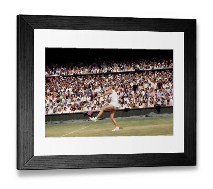 Framed Print : Ann Jones. British tennis player Ann Jones competing in the semi final Framed Print : Ann Jones. British tennis player Ann Jones competing in the semi final