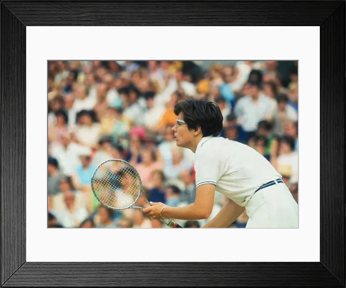 Framed Print : Billie Jean King in Position Framed Print : Billie Jean King in Position