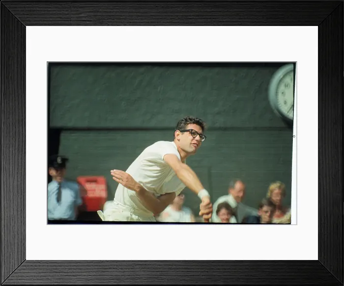Framed Print : Clark Graebner Displaying a Serve Framed Print : Clark Graebner Displaying a Serve