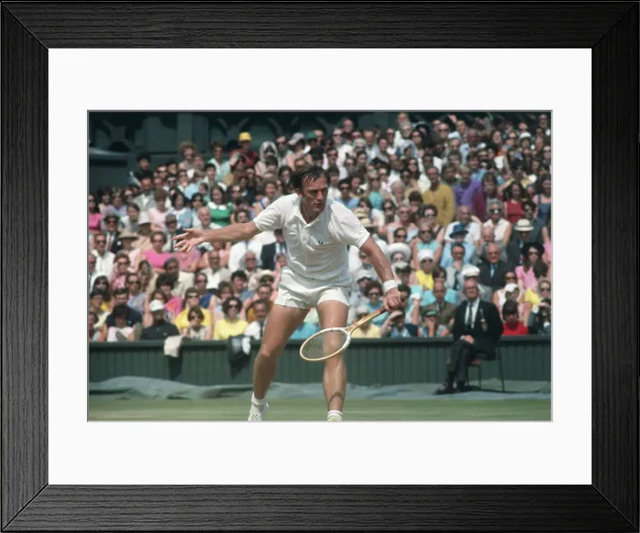 Framed Print : Tony Roche Displaying a Backhand Framed Print : Tony Roche Displaying a Backhand