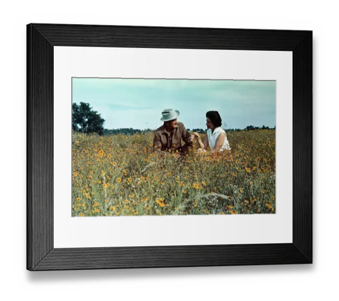 Framed Print : Lyndon B. and Lady Bird Johnson in Meadow Framed Print : Lyndon B. and Lady Bird Johnson in Meadow