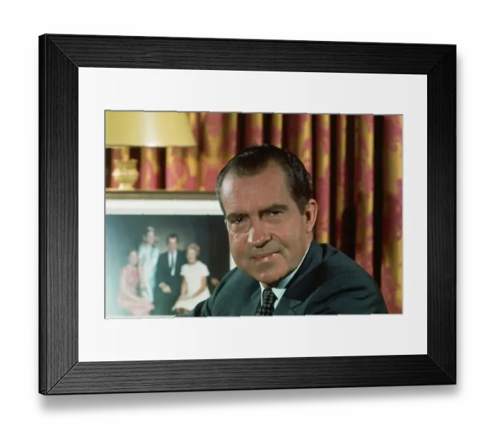 Framed Print : Portrait of Richard Nixon Sitting Near Family Portrait Framed Print : Portrait of Richard Nixon Sitting Near Family Portrait