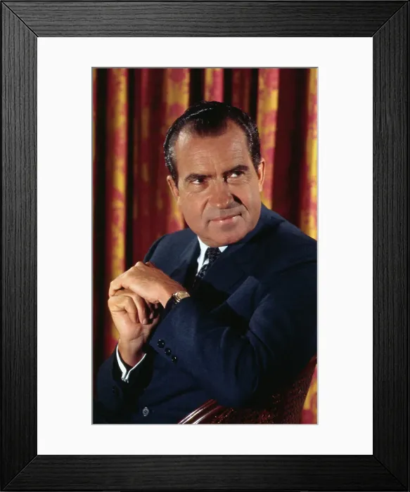 Framed Print : Richard M. Nixon Looking Over Shoulder Framed Print : Richard M. Nixon Looking Over Shoulder