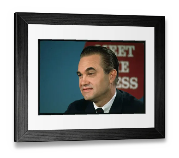 Framed Print : George C. Wallace Combing His Hair for Meet The Press Framed Print : George C. Wallace Combing His Hair for Meet The Press