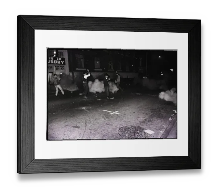 Framed Print : Student Protesters in Street at Night Framed Print : Student Protesters in Street at Night