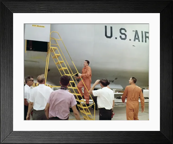 Framed Print : Test Pilot Leo Sullivan Entering C-5 Galaxy Framed Print : Test Pilot Leo Sullivan Entering C-5 Galaxy
