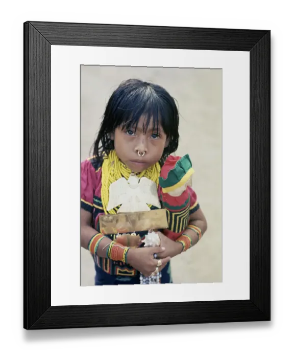 Framed Print : Kuna Girl With Nose Ring Framed Print : Kuna Girl With Nose Ring
