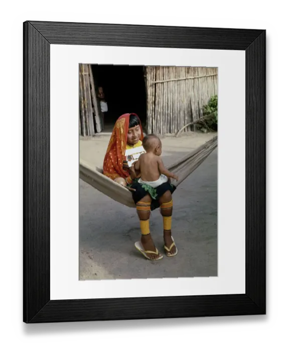 Framed Print : Kuna Girl With Baby Framed Print : Kuna Girl With Baby