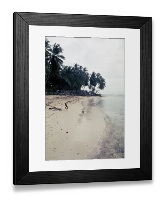 Framed Print : Kuna Boy On Beach