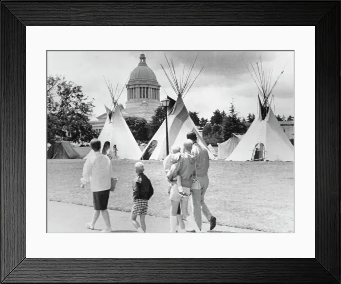 Framed Print : Native American Olympia Protest, Washington Framed Print : Native American Olympia Protest, Washington
