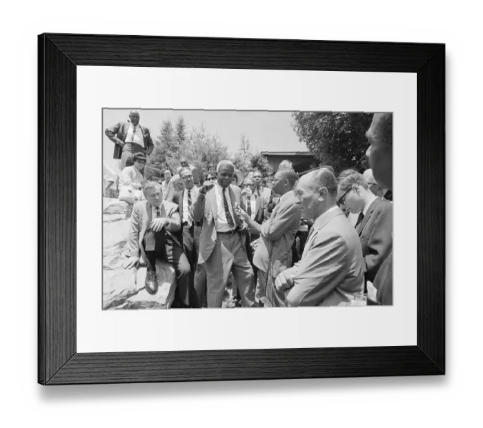 Framed Print : Jackie Robinson Speaking to National Newspaper Publishers Assn
