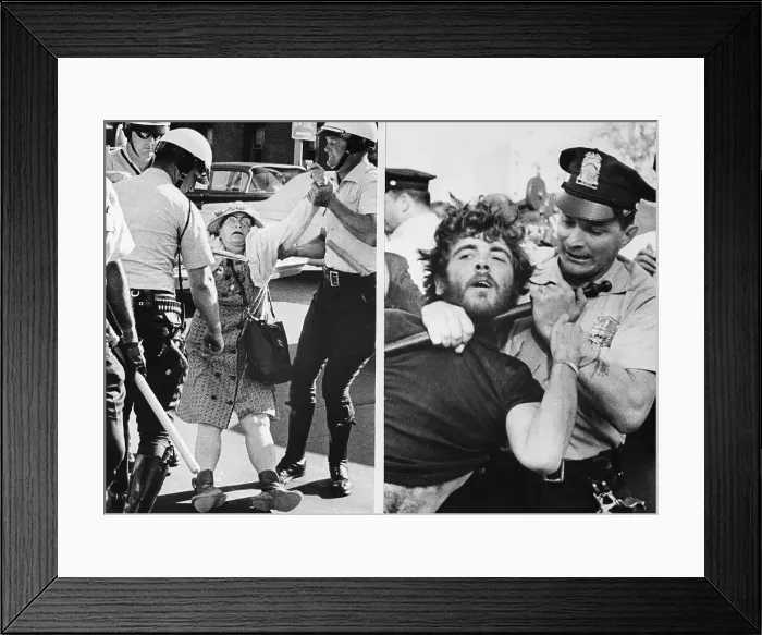 Framed Print : Woman Gently Lifted, Man Pulled From Street Framed Print : Woman Gently Lifted, Man Pulled From Street