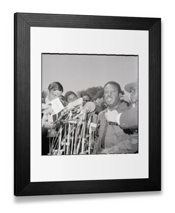 Framed Print : Ralph Abernathy Talking at Press Conference Framed Print : Ralph Abernathy Talking at Press Conference