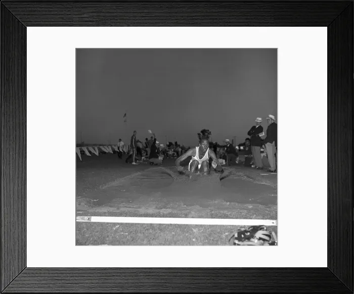 Framed Print : Bob Beamon Doing Broad Jump Framed Print : Bob Beamon Doing Broad Jump