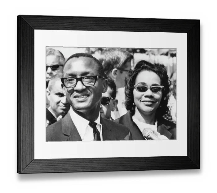 Framed Print : Sterling Tucker And Coretta Scott King Hold News Conference Framed Print : Sterling Tucker And Coretta Scott King Hold News Conference