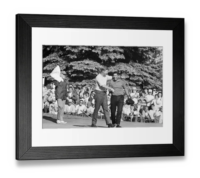 Framed Print : Golfer Congratulating Winner of US Open Framed Print : Golfer Congratulating Winner of US Open