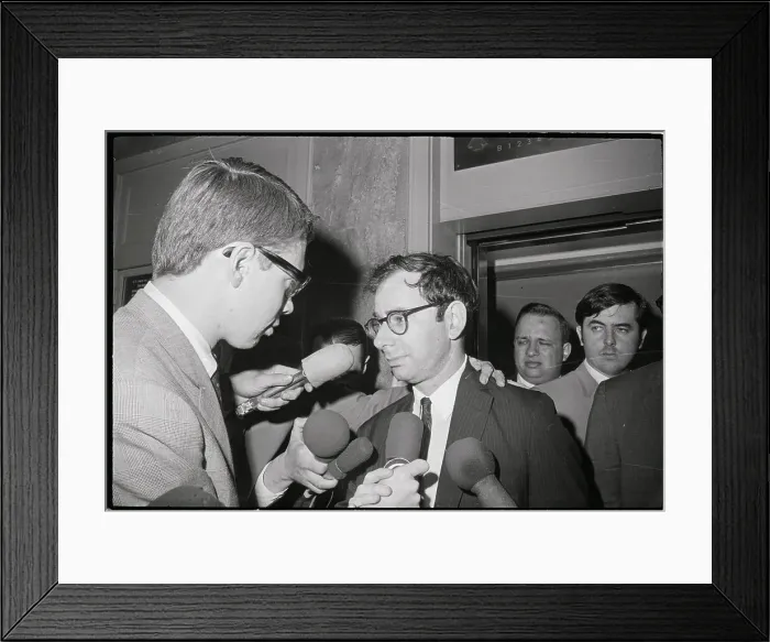 Framed Print : Marcus Raskin Surrounded By Microphones Framed Print : Marcus Raskin Surrounded By Microphones
