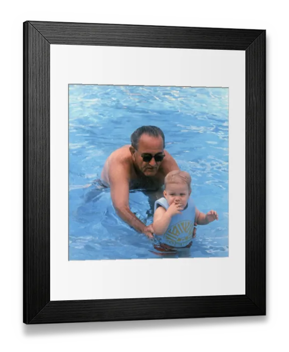 Framed Print : Lyndon Johnson and His Grandson Framed Print : Lyndon Johnson and His Grandson