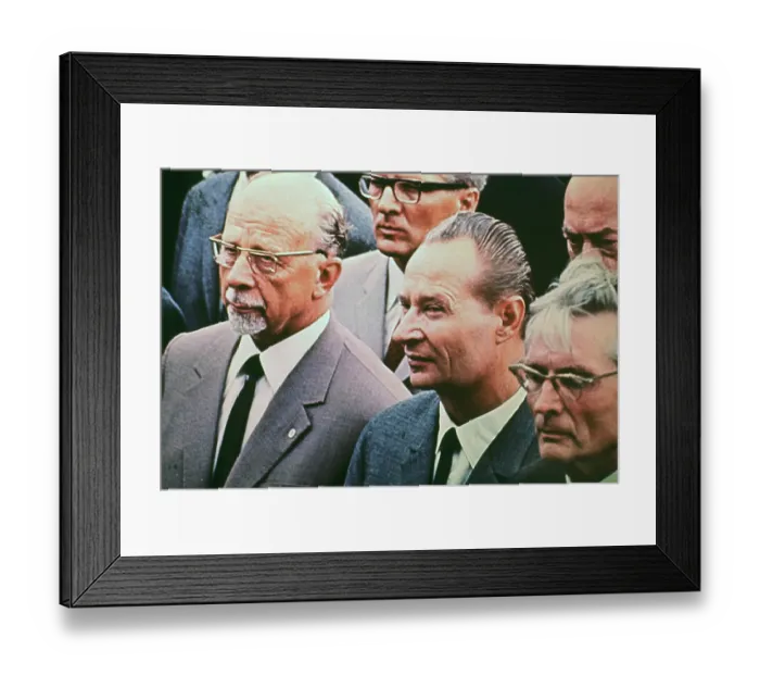 Framed Print : Alexander Dubcek Welcoming Walter Ulbright
