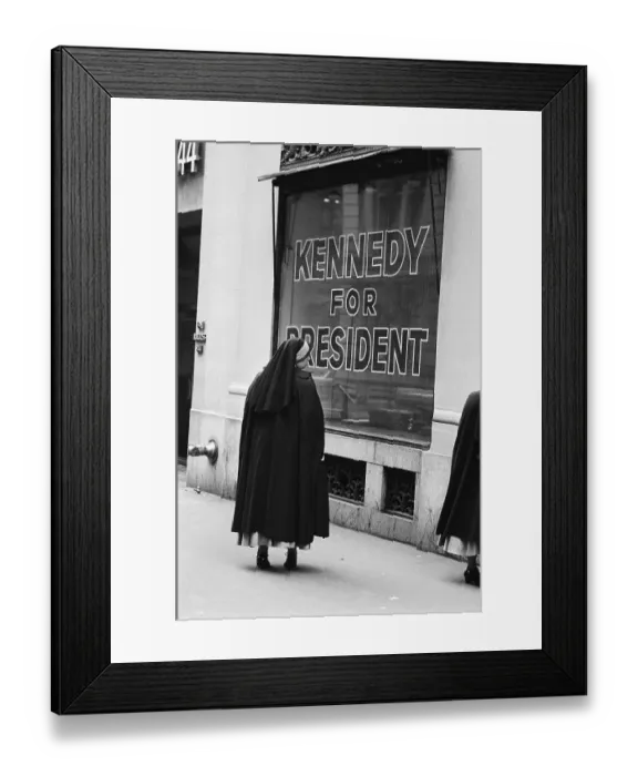 Framed Print : Nun Reflecting On Slain Robert Kennedy Framed Print : Nun Reflecting On Slain Robert Kennedy