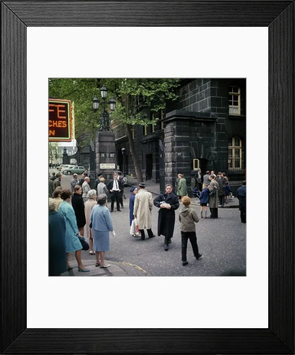 Framed Print : People Outside Canon Row Police Station