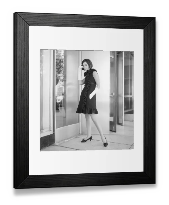 Framed Print : Woman In Dress With Ruffles Framed Print : Woman In Dress With Ruffles