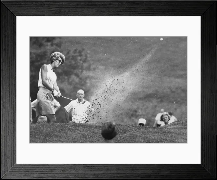 Framed Print : Carol Mann Playing Golf Framed Print : Carol Mann Playing Golf