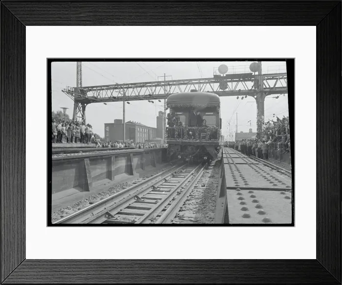 Framed Print : Edward M. Kennedy Standing on Train With His Arms Folded Framed Print : Edward M. Kennedy Standing on Train With His Arms Folded