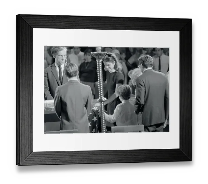 Framed Print : Jacqueline Kennedy and Her Children at Robert Kennedy's Funeral Framed Print : Jacqueline Kennedy and Her Children at Robert Kennedy's Funeral