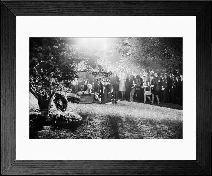 Framed Print : View of Graveside Services for Robert F. Kennedy Framed Print : View of Graveside Services for Robert F. Kennedy