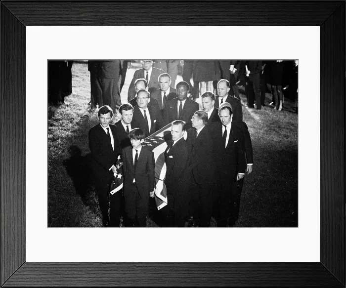 Framed Print : The Bearing of Robert F. Kennedy Casket to Grave Framed Print : The Bearing of Robert F. Kennedy Casket to Grave