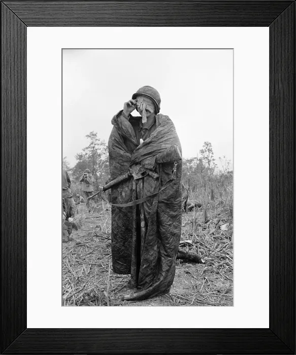 Framed Print : Wounded Soldier in South Vietnam Framed Print : Wounded Soldier in South Vietnam