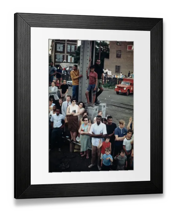 Framed Print : Mourners Watching Funeral Train Framed Print : Mourners Watching Funeral Train