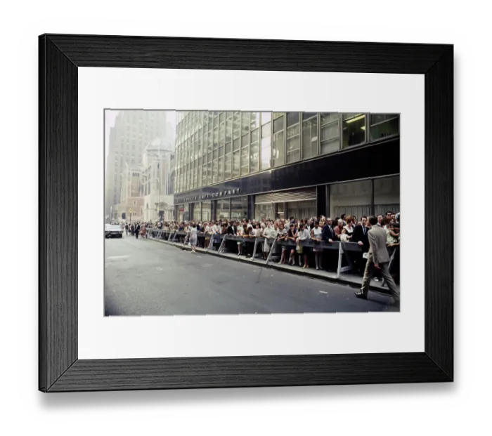 Framed Print : Mourners Queueing On Park Avenue Framed Print : Mourners Queueing On Park Avenue