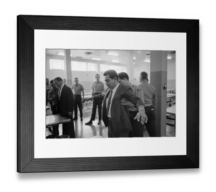 Framed Print : Jail Captain Being Searched Before Seeing Sirhan Framed Print : Jail Captain Being Searched Before Seeing Sirhan