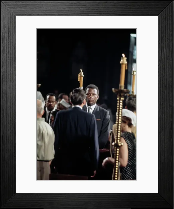 Framed Print : Sidney Poitier At Kennedy Wake Framed Print : Sidney Poitier At Kennedy Wake