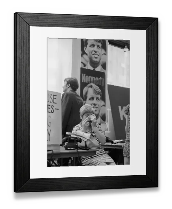 Framed Print : Woman Mourning Robert F. Kennedy Assassination Framed Print : Woman Mourning Robert F. Kennedy Assassination